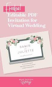 Free Printable Virtual Wedding Invitation In 2021 Wedding Invitation Pdf Wedding Invitations Free Wedding Invitations