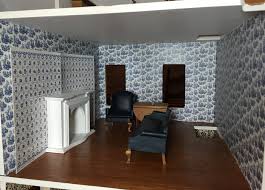 Want to discover art related to withered_foxy? Blue Toile Dollhouse Wallpaper This Is The Upstairs Room T Flickr