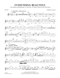Samuel R Hazo Everything Beautiful Flute 1 Sheet Music Download Pdf Score 343361