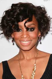 Black Actress With Short Curly Hair 8 Inch Summer Fashion Celebrity Short Bob Curly Black Human Hair Wigs Layered Bob Hairstyles For Black Women Bob Hairstyles Wavy Bob Hairstyles