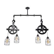 This Industrial Light Is Flexible Enough To Work In A Home Bar Over An Island And Any Place You Can Imagine The Pulley Light Ceiling Lights Rustic Lighting