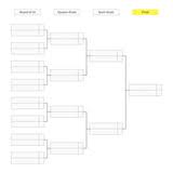 Printable 16 team tournament bracket with seeds. Round Of 16 Tournament Bracket Template For Infographics Stock Vector Adobe Stock