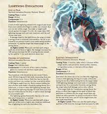 We would like to show you a description here but the site won't allow us. New Spells Three Lightning Evocations Dnd Unleashed A Homebrew Expansion For 5th Edition Dungeons And Dragons In 2021 Dnd Spells Lightning Spell Homebrew Classes