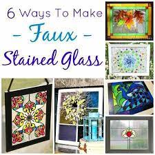 6 Ways To Make Faux Stained Glass Diy Stained Glass Window Faux Stained Glass Stained Glass Diy