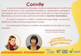 Blog do Márcio José: Secretaria de Educação realizará formação sobre  letramento em língua portuguesa e matemática