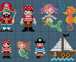 Cross stitch boards mini cross stitch pirate boy make a wish foundation craft accessories gold work perler patterns stitch kit legos. Check Out These Cute Cross Stitch Sea Creatures And Pirates Cross Stitch