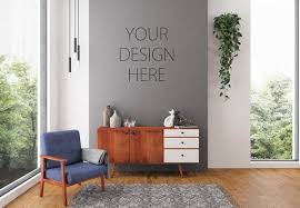 Blank Wall Mockup Art Lounge Interior Living Room Mockup Etsy Lounge Interiors Living Room Interior Interior