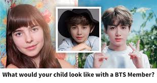 When music talent fuses with creativity, the result is always a wonderful one! What Would Your Child Look Like With A Bts Member