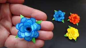 Rosas De Papel Flores De Papel Rapido Y Facil Origami Rosa Manualidad Fiori Di Carta Fiori Fai Da Te Rose Di Carta