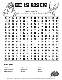 Word search puzzles can be. Matthew 28 He Is Risen Easter Bible Word Search Puzzles Sharefaith Kids