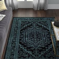 Black And Teal Area Rug Connie Black Teal Area Rug Teal Area Rug Teal Bedroom Rustic Bedroom Design