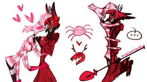 I spun my radio staff around my hand and began rocking on my heels. Radiodust Hotel Art Vivziepop Hazbin Hotel Hazbin Hotel Angel Dust