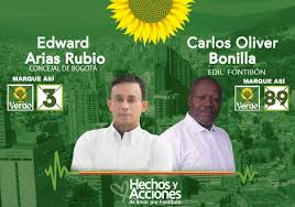 Edward Arias Rubio 🌻 على X: "Invito a todos a votar por Carlos Bonilla,  como edil de Fontibón, es un hombre comprometido con propuestas  innovadoras, tiene gran conocimiento de su localidad y