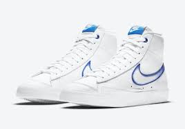 Nike sportswear blazer mid 77 vntg. Sneak Peek Nike Blazer Mid Blue Airbrush Yankeekicks