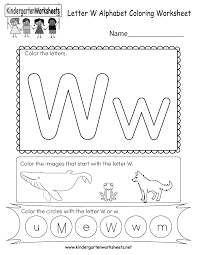 Click to see our best video content. Letter W Coloring Worksheet Free Kindergarten English Worksheet For Kids
