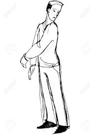 Black And White Vector Sketch Of A Man Looking Back Over His Royalty Free Cliparts Vectors And Stock Illustration Image 38755567 Select from premium looking over shoulder drawing images of the highest quality. black and white vector sketch of a man looking back over his