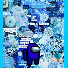 Blue in an old promotional banner for among us. Baby Blue Among Us Character Aesthetic Jenevieves Blog