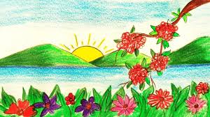 We have lots of inspirational perennial flower garden designs and ideas for your yard. How To Draw Easy Scenery Flower Garden Scenery Drawing Spring Season Scenery Youtube