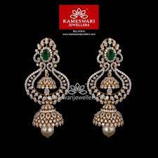 2 In1 Gala Bridal Diamond Jhumkis Free Shipping Across India And Usa Call Whatsapp Us On 91 Diamond Earrings Indian Online Earrings Bridal Diamond Necklace