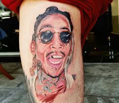 Small wiz khalifa portrait portrait tattoo design. Wiz Khalifa Tattoo By Gundeniz Oktay Photo 26423