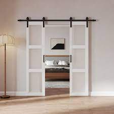 3 Lite Frosted Glass Sliding Doors