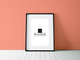 Free Black Frame Poster Mockup For Branding Poster Mockup Poster Frame Poster Mockup Psd