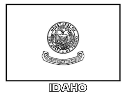 The seal of the territory of idaho was adopted in 1863 and redrawn several times before statehood in 1890. Idaho State Flag Coloring Page 32133 Color Luna Flag Coloring Pages State Flags Idaho State