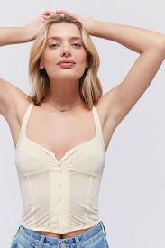 Urban Outfitters Out From Under Cut It Out Satin Bustier Bodysuit Out From Under Seamed Button Front Bustier Top In 2020 Bustier Top Outfits Bustier Top Bustier