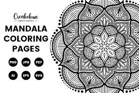 Discover all our printable coloring pages for adults, to print or download for free ! Mandala Illustration Coloring Pages Graphic By Creakokunstudio Creative Fabrica