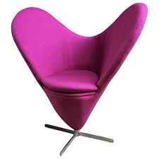 Verner Panton Style Heart Chair In 2021 Panton Chair Weird Furniture Outdoor Dining Chair Cushions