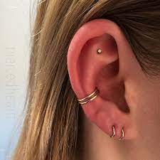 Caitlyn Serving Up Some Serious Bvla Ear Spo Conch Originally Pierced And Healed With A Barbell Now Fitted With Tw Ear Minimalist Ear Piercings Ear Jewelry