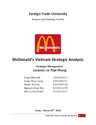 However, there's more to good health than not having an illness. Pdf Mc Donalds Vietnam Strategic Analysis Mia Ä'áº·ng Academia Edu