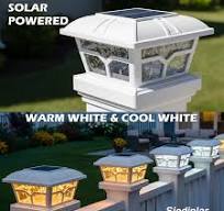 SIEDiNLAR Solar Post Cap Lights Outdoor 2 Color Modes 8 LEDs ...