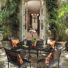 Wrought iron mesh patio table. Wrought Iron Patio Furniture Houzz