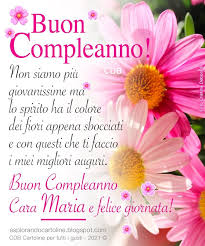 Questa immagine di buon compelanno divertente mi ha fatto davvero venire il sorriso. Immagini Fiori Buon Compleanno Maria