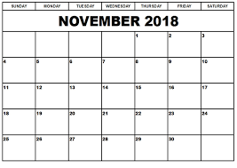 Editable November2018 Calendar Printable November Calendar 2018 Printable Calendar Planner Calendar Printables