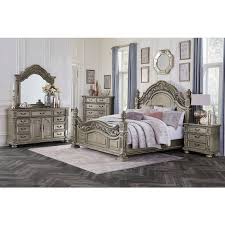 Check spelling or type a new query. Catalonia Poster Bedroom Set Platinum Gold Homelegance Furniture Cart