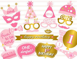 Happy Birthday Photo Booth Props Printable Printable 1st Girl Birthday Party Photo Booth Props Girl 1st Etsy 1st Birthday Photos Birthday Photo Booths 1st Birthday Girls