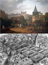 Les Halles De Paris La Premiere Image Est Un Peinture Des Annees 1782 Par Philibert Louis Debucourt On Remarque Le Vieux Paris Le Ventre De Paris Paris Photo