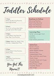 Toddler Schedule That Make Your Day Go Smoothly Every Day Above Dirt Is A Good Day Toddler Schedule Toddler Learning Activities Kids Schedule