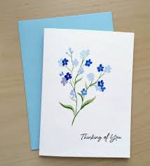 Where can i make greeting cards? Hand Painted Card Thinking Of You Card Watercolor Cards Forget Me Not Handmade Card Hand Painted Card Watercolor Greeting Cards Card Art