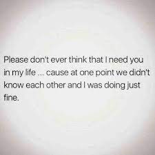 She built her world around you. 30 I Don T Need You Quotes Sayings And Images The Random Vibez
