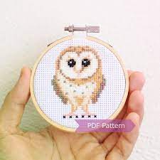 Free charts for counted cross stitch embroidery. Barn Owl Cross Stitch Pattern Pdf Barn Owl Embroidery Etsy Cross Stitch Owl Owl Cross Stitch Owl Embroidery