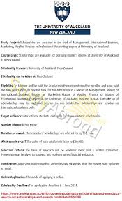 Master Scholarships At Auckland University New Zealand 2014 Scholarships Study In New Zealand International Students