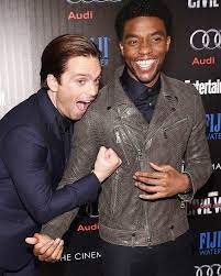 Marvelfan On Instagram Sebastian Stan And Chadwick Boseman Attended The Screening Of Marvel S Ca Marvel Captain America Chadwick Boseman Marvel Actors