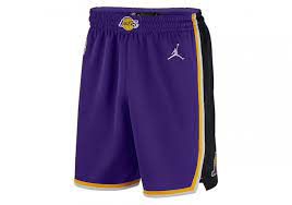 Youth orlando magic mitchell & ness black hardwood classics swingman shorts. Nike Nba Los Angeles Lakers Statement Edition Swingman Shorts Field Purple Fur 59 00 Basketzone Net