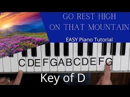 Go Rest High On That Mountain Vince Gill Key Of D Easy Piano Tutorial Youtube In 2020 Piano Tutorial Easy Piano Tutorial