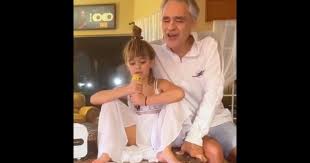 Andrea bocelli, new york philharmonic orchestra, alan gilbert feat. Andrea Bocelli And Daughter S Sweet Duet Melts Hearts