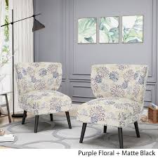 It is mounted on wooden legs. Noble House Julio Modern Farmhouse Accent Chairs Set Of 2 Purple Floral Walmart Com Walmart Com