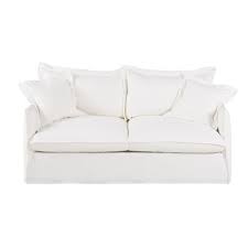 Maisons du monde divani infinite possibilita di scelta tendenze casa. Divano Letto 3 Posti In Lino Bianco Materasso 14 Cm Barcelone Maisons Du Monde